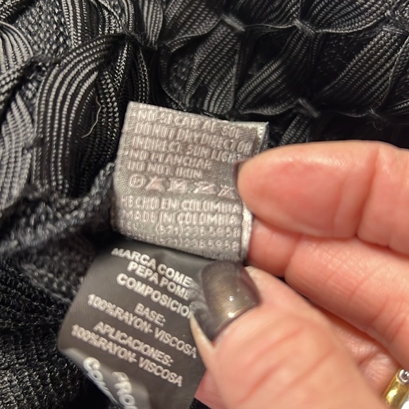 Pepa Pombo Black Knit Tunic Top Mini Dress With Pockets NWT M - Picture 9 of 13